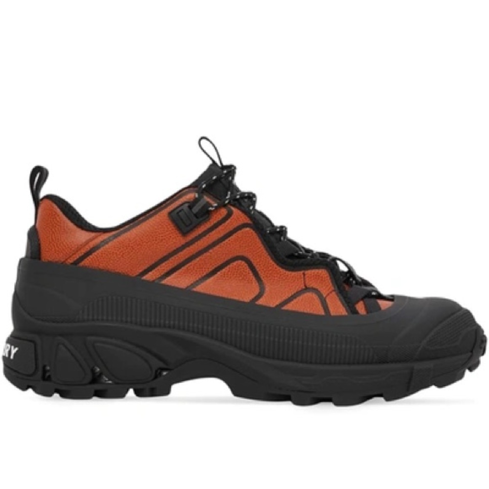 Burberry Arthur Two Tone Chunky Trainers Size 11 New Black Orange